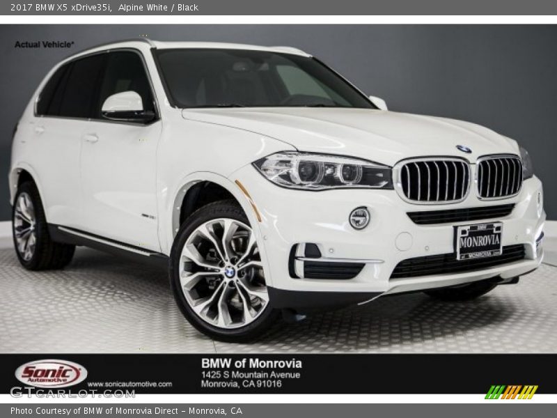 Alpine White / Black 2017 BMW X5 xDrive35i