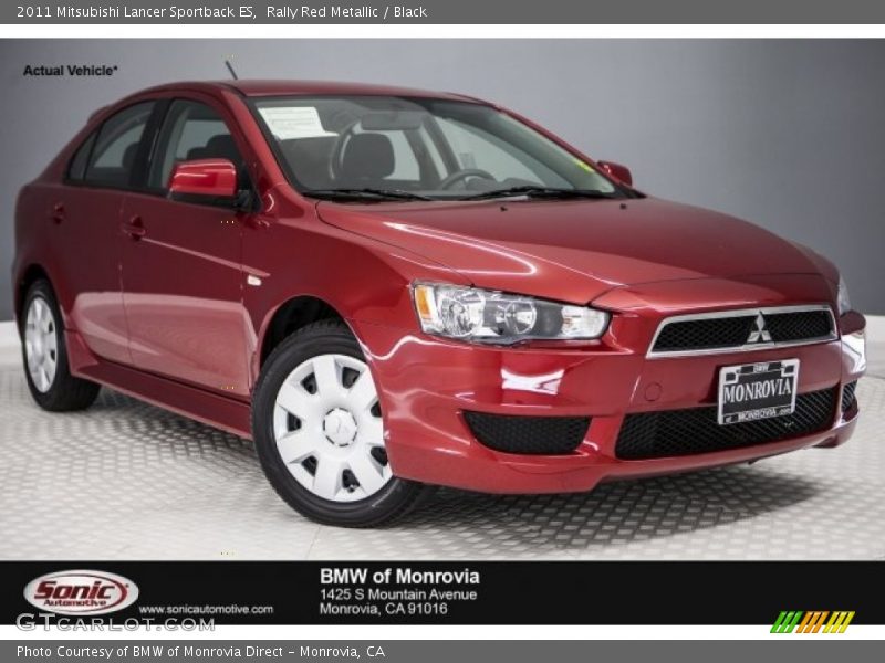 Rally Red Metallic / Black 2011 Mitsubishi Lancer Sportback ES