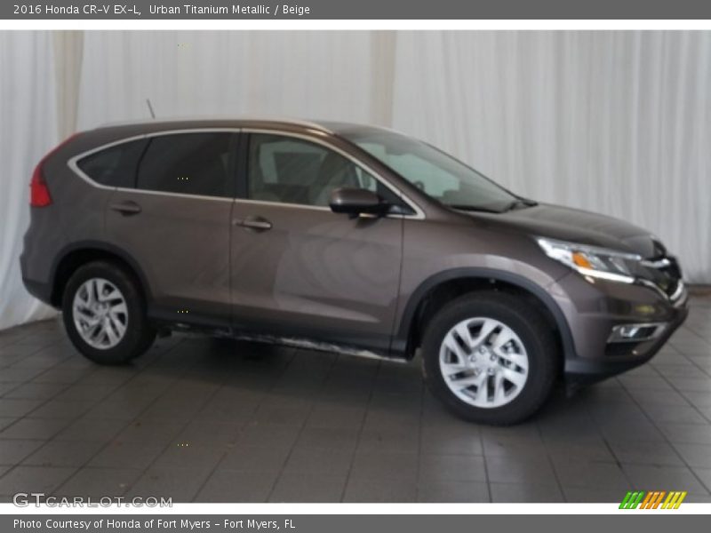 Urban Titanium Metallic / Beige 2016 Honda CR-V EX-L