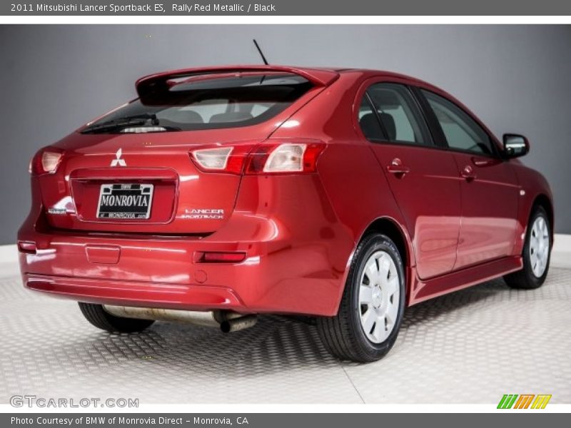Rally Red Metallic / Black 2011 Mitsubishi Lancer Sportback ES