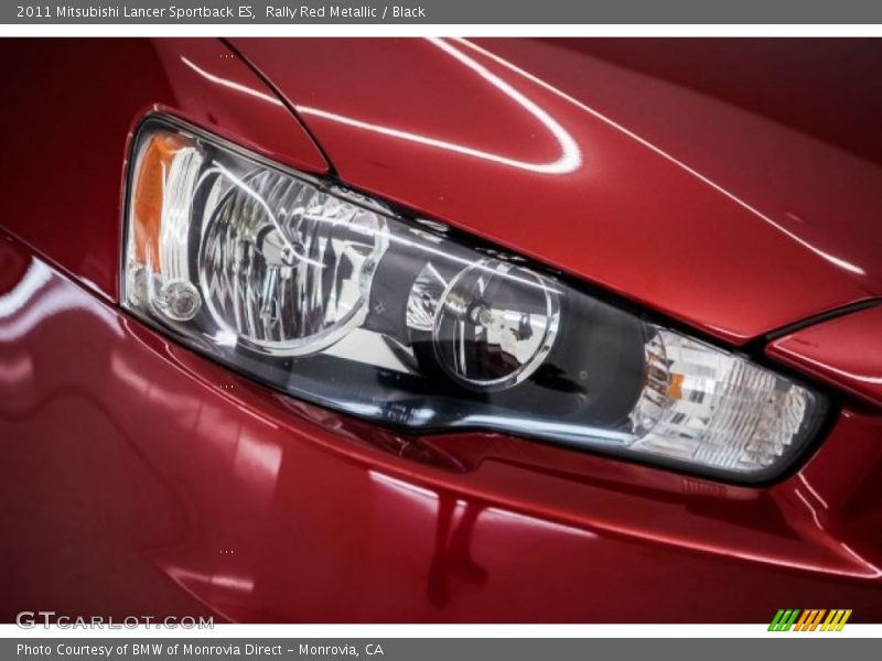 Rally Red Metallic / Black 2011 Mitsubishi Lancer Sportback ES