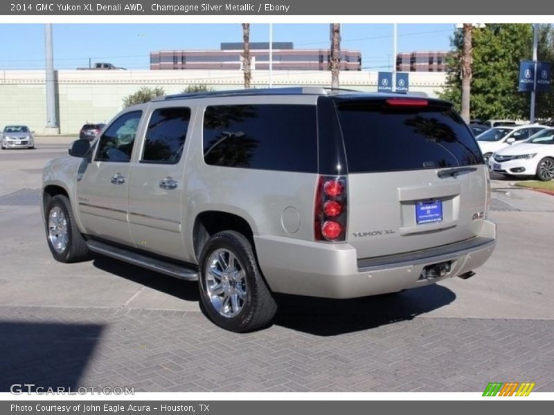 Champagne Silver Metallic / Ebony 2014 GMC Yukon XL Denali AWD