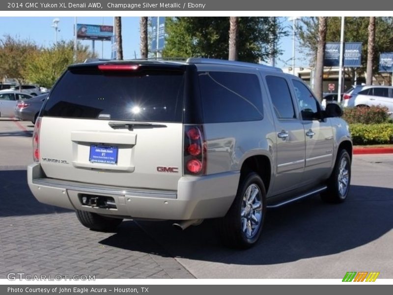 Champagne Silver Metallic / Ebony 2014 GMC Yukon XL Denali AWD