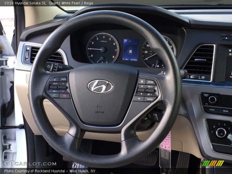 Quartz White Pearl / Beige 2016 Hyundai Sonata SE