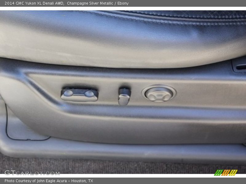 Champagne Silver Metallic / Ebony 2014 GMC Yukon XL Denali AWD