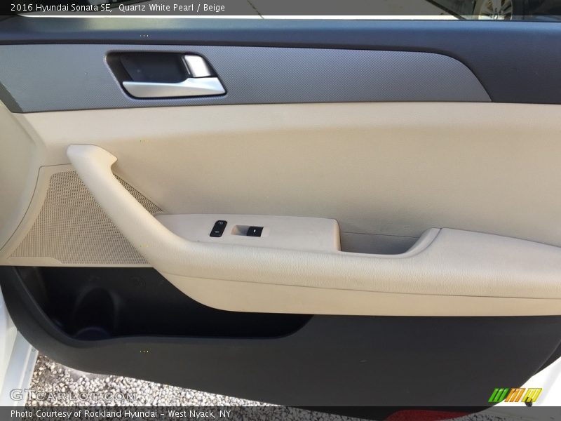Quartz White Pearl / Beige 2016 Hyundai Sonata SE
