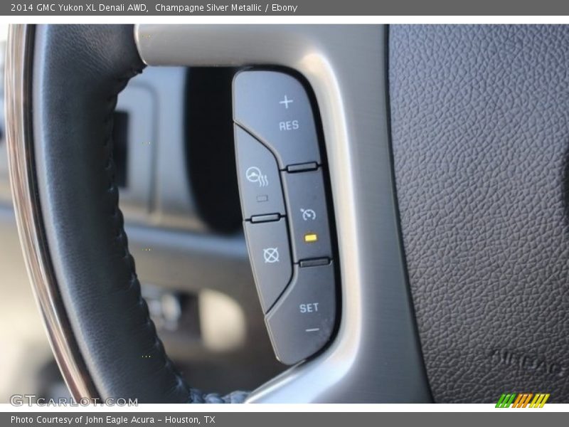 Champagne Silver Metallic / Ebony 2014 GMC Yukon XL Denali AWD