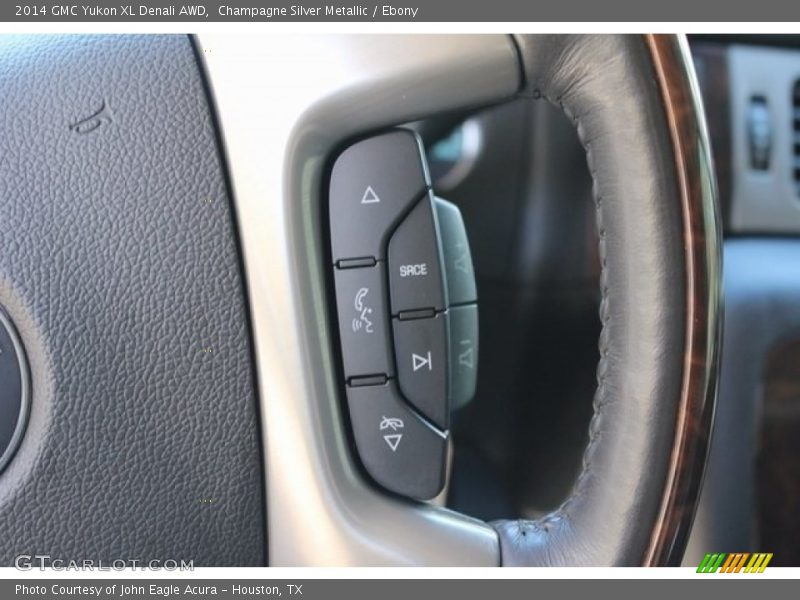 Champagne Silver Metallic / Ebony 2014 GMC Yukon XL Denali AWD