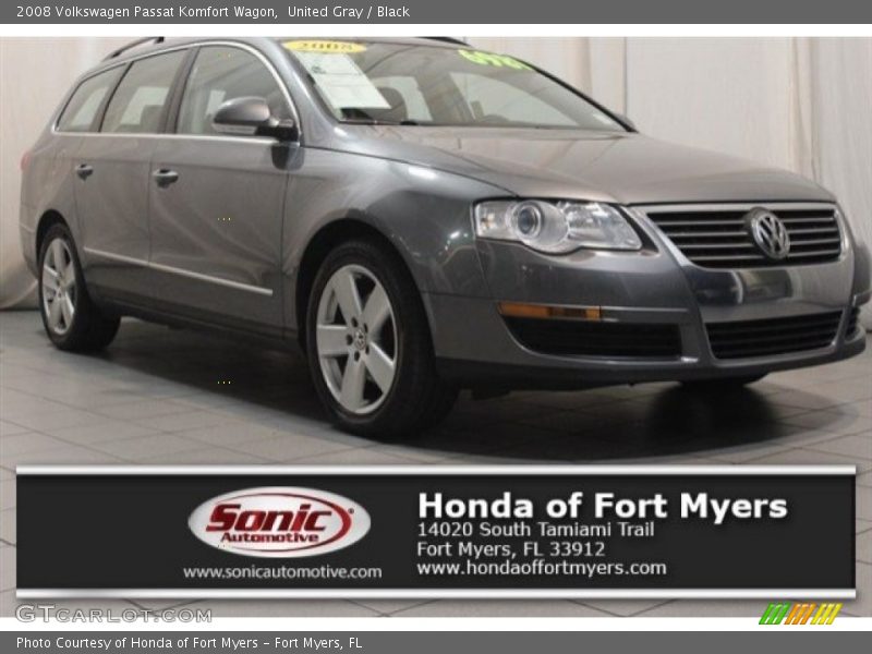 United Gray / Black 2008 Volkswagen Passat Komfort Wagon