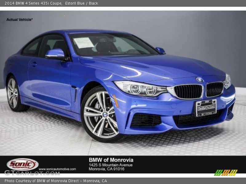 Estoril Blue / Black 2014 BMW 4 Series 435i Coupe