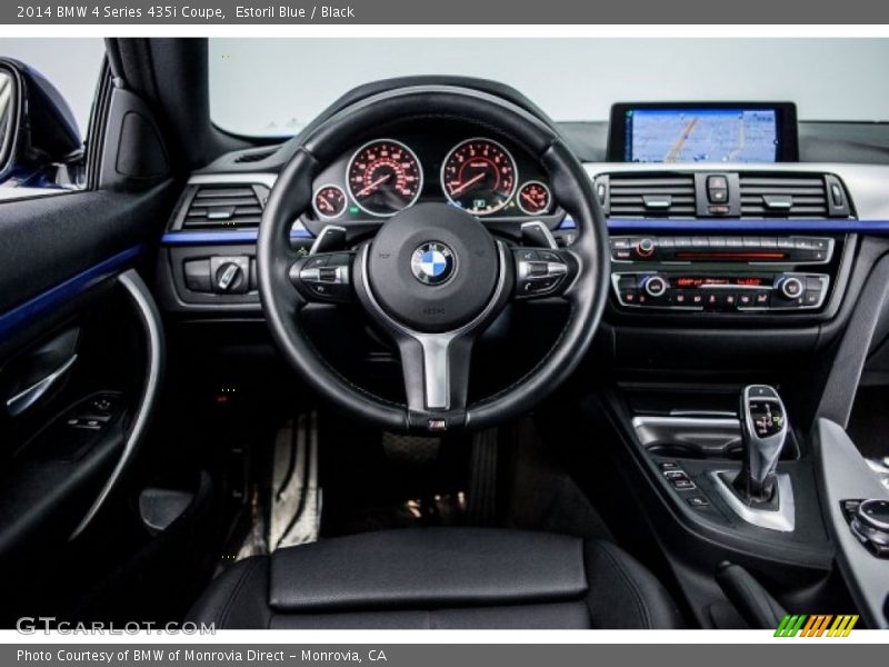 Estoril Blue / Black 2014 BMW 4 Series 435i Coupe