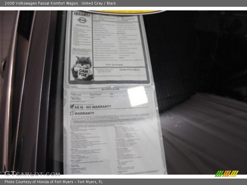 United Gray / Black 2008 Volkswagen Passat Komfort Wagon