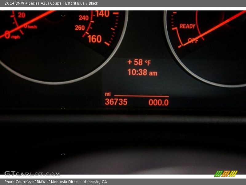 Estoril Blue / Black 2014 BMW 4 Series 435i Coupe
