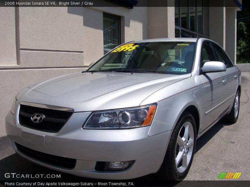 Bright Silver / Gray 2008 Hyundai Sonata SE V6