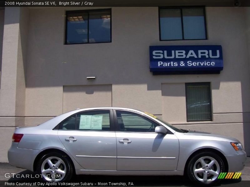 Bright Silver / Gray 2008 Hyundai Sonata SE V6