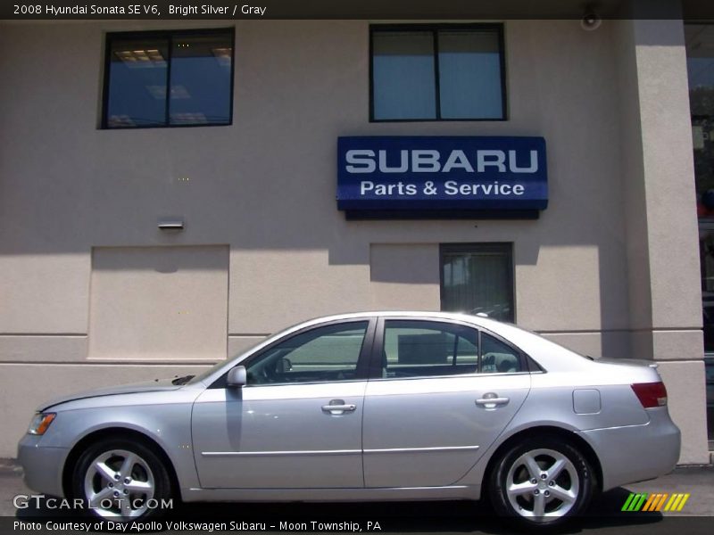 Bright Silver / Gray 2008 Hyundai Sonata SE V6
