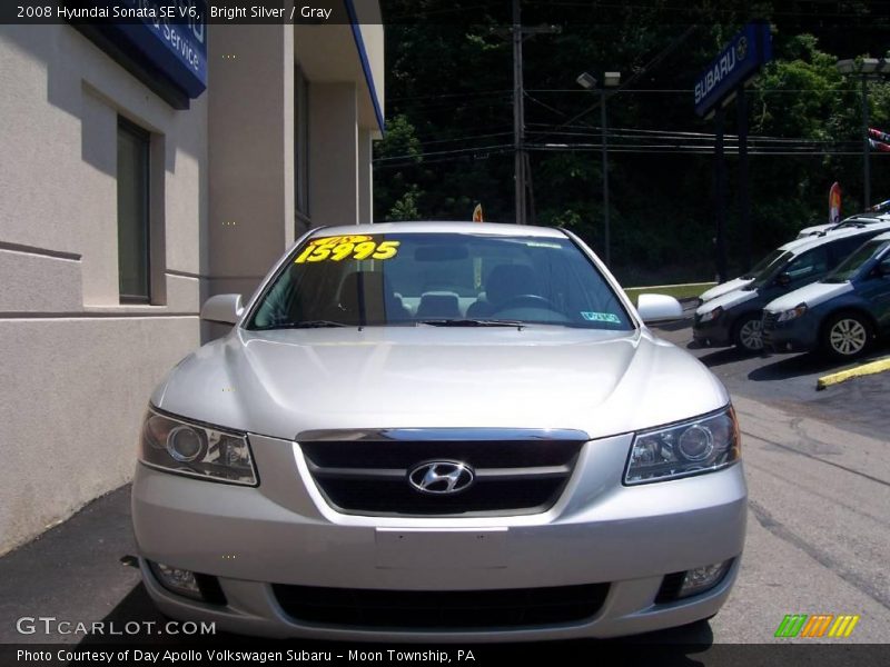 Bright Silver / Gray 2008 Hyundai Sonata SE V6