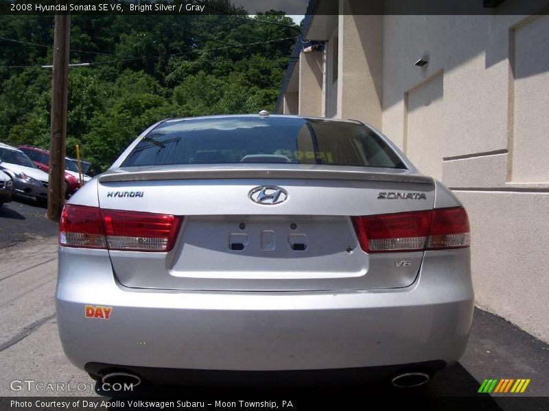 Bright Silver / Gray 2008 Hyundai Sonata SE V6