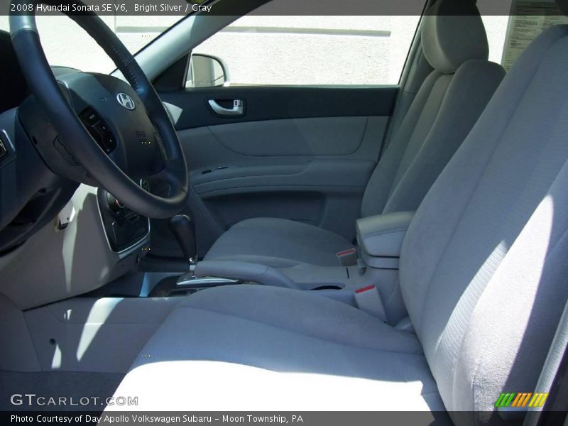 Bright Silver / Gray 2008 Hyundai Sonata SE V6
