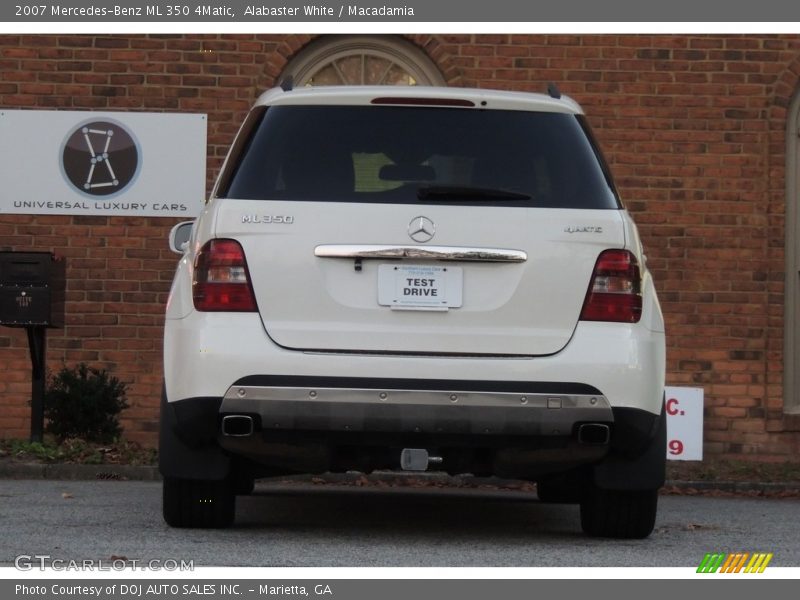 Alabaster White / Macadamia 2007 Mercedes-Benz ML 350 4Matic