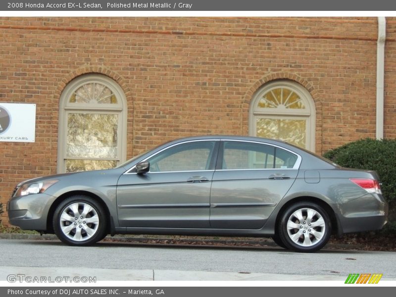Polished Metal Metallic / Gray 2008 Honda Accord EX-L Sedan