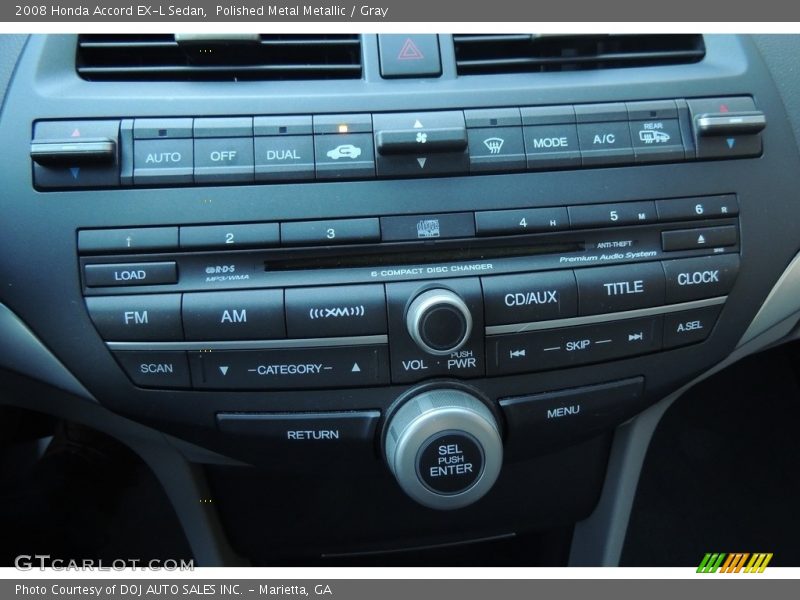 Polished Metal Metallic / Gray 2008 Honda Accord EX-L Sedan