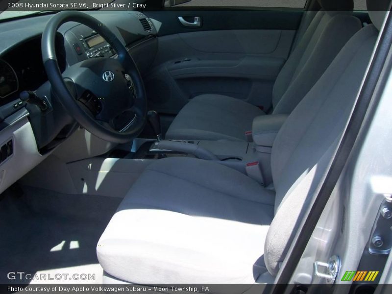 Bright Silver / Gray 2008 Hyundai Sonata SE V6