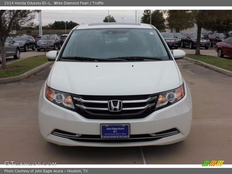 White Diamond Pearl / Truffle 2014 Honda Odyssey EX-L