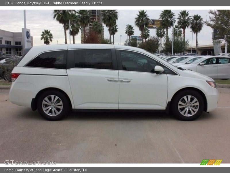 White Diamond Pearl / Truffle 2014 Honda Odyssey EX-L