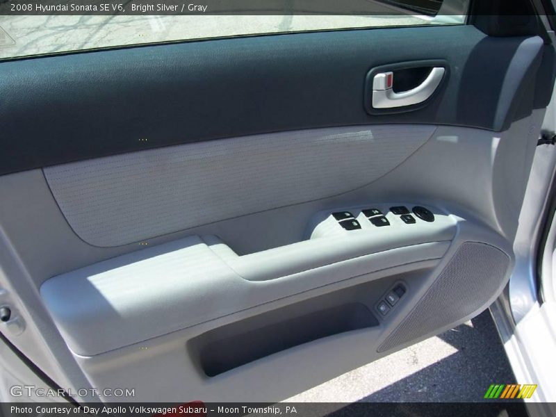 Bright Silver / Gray 2008 Hyundai Sonata SE V6