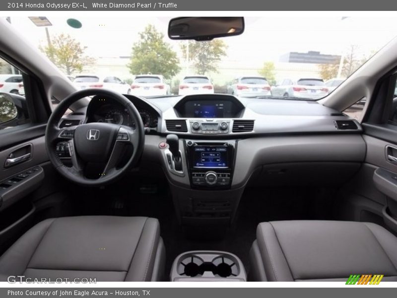 White Diamond Pearl / Truffle 2014 Honda Odyssey EX-L