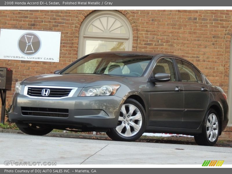 Polished Metal Metallic / Gray 2008 Honda Accord EX-L Sedan