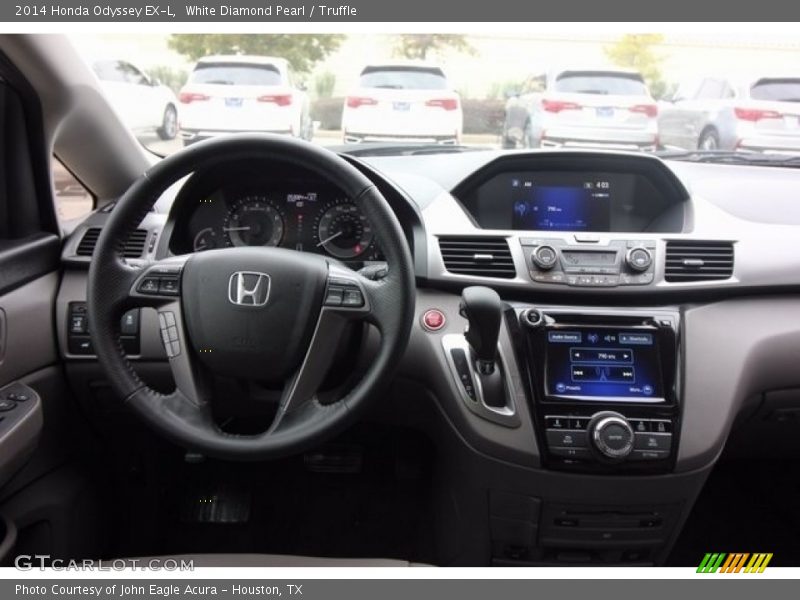 White Diamond Pearl / Truffle 2014 Honda Odyssey EX-L