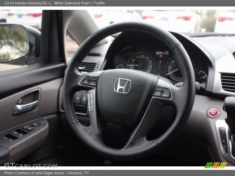White Diamond Pearl / Truffle 2014 Honda Odyssey EX-L