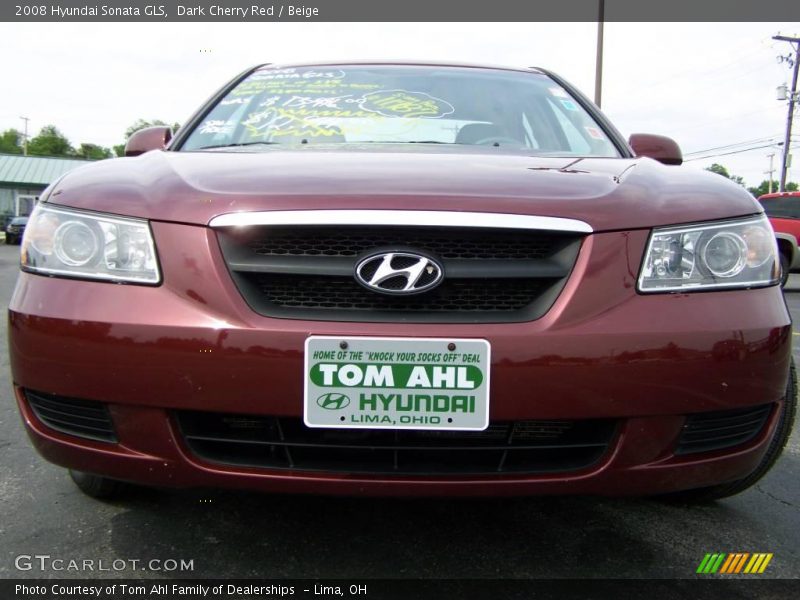 Dark Cherry Red / Beige 2008 Hyundai Sonata GLS