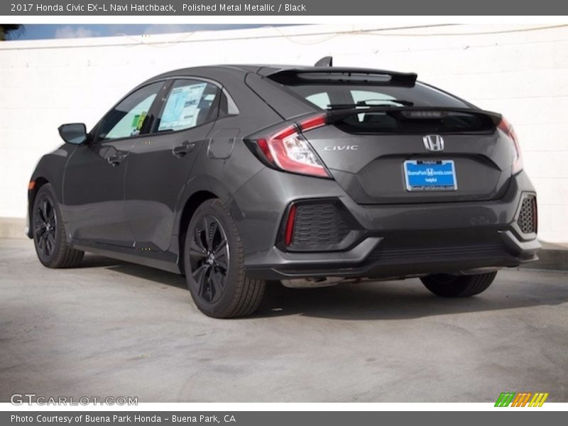 Polished Metal Metallic / Black 2017 Honda Civic EX-L Navi Hatchback