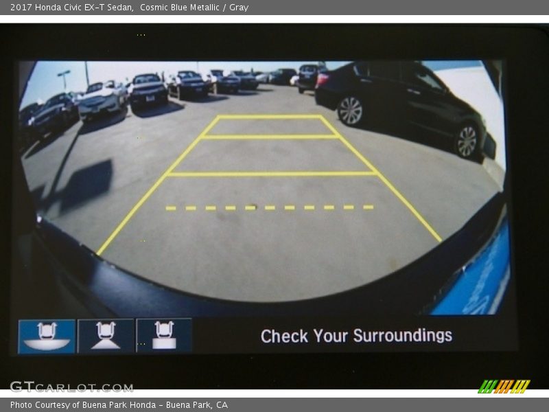 Cosmic Blue Metallic / Gray 2017 Honda Civic EX-T Sedan