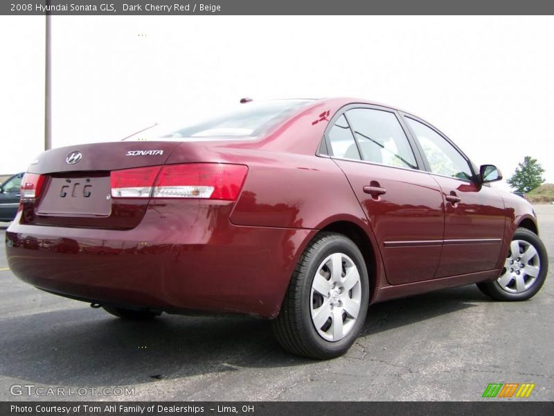 Dark Cherry Red / Beige 2008 Hyundai Sonata GLS