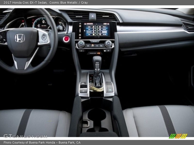 Cosmic Blue Metallic / Gray 2017 Honda Civic EX-T Sedan