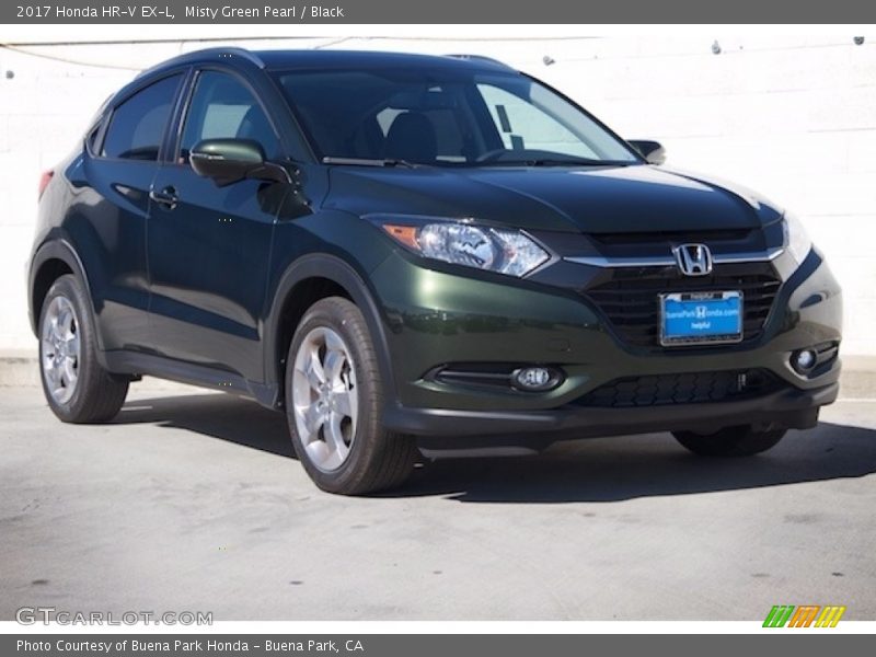 Misty Green Pearl / Black 2017 Honda HR-V EX-L