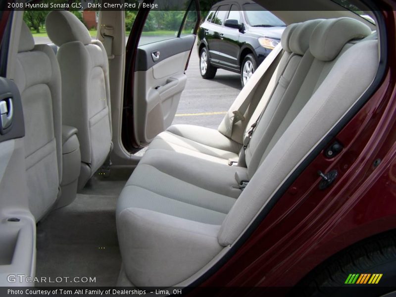 Dark Cherry Red / Beige 2008 Hyundai Sonata GLS