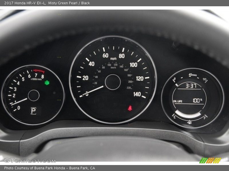 Misty Green Pearl / Black 2017 Honda HR-V EX-L