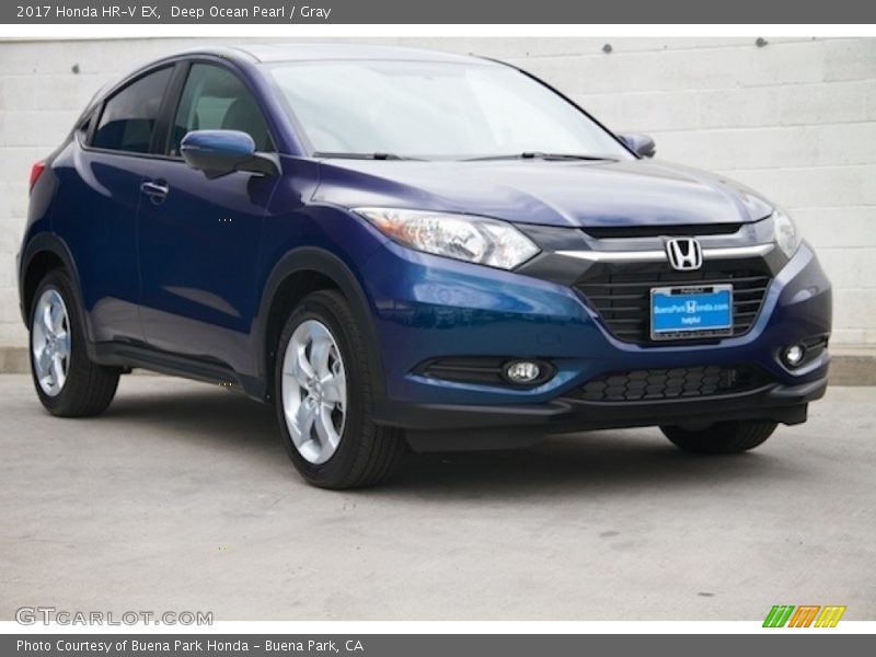 Deep Ocean Pearl / Gray 2017 Honda HR-V EX