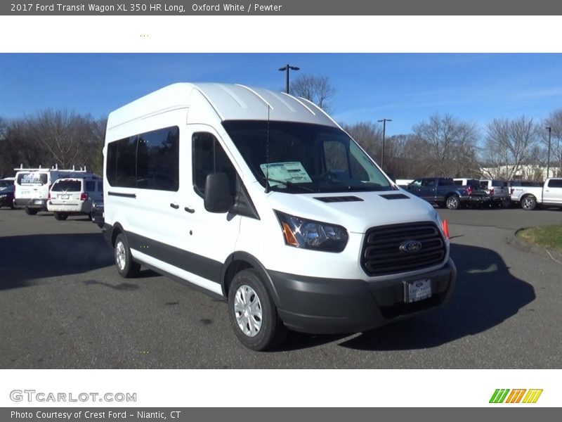 Oxford White / Pewter 2017 Ford Transit Wagon XL 350 HR Long