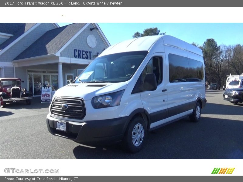 Oxford White / Pewter 2017 Ford Transit Wagon XL 350 HR Long