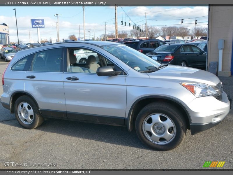 Alabaster Silver Metallic / Gray 2011 Honda CR-V LX 4WD