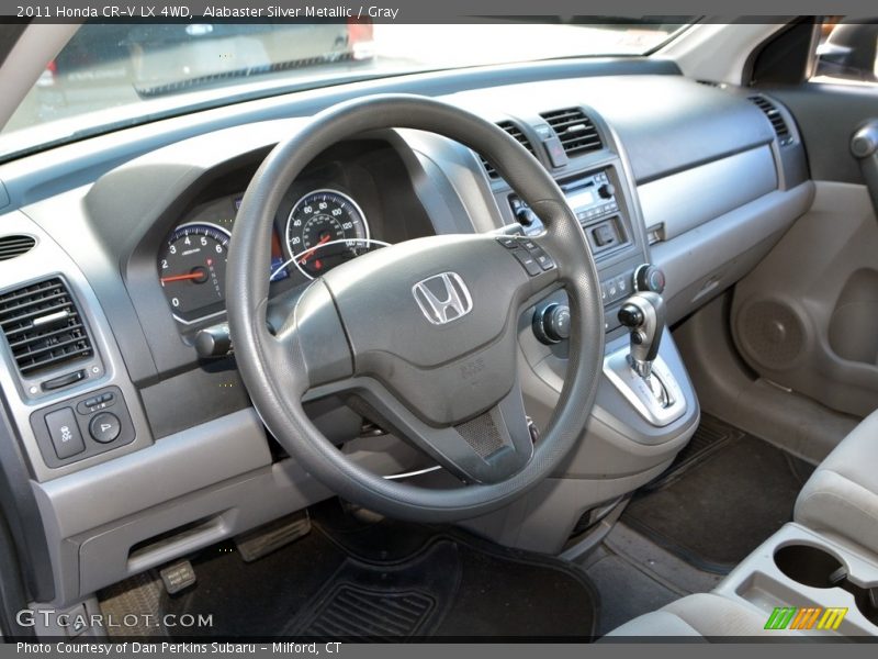 Alabaster Silver Metallic / Gray 2011 Honda CR-V LX 4WD