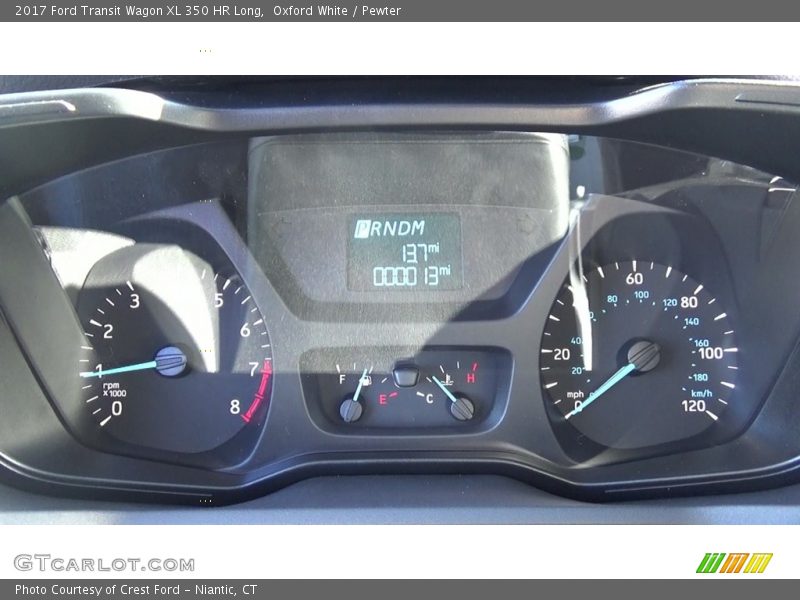Oxford White / Pewter 2017 Ford Transit Wagon XL 350 HR Long