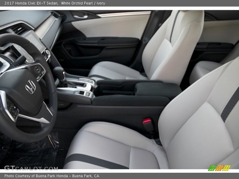 White Orchid Pearl / Ivory 2017 Honda Civic EX-T Sedan
