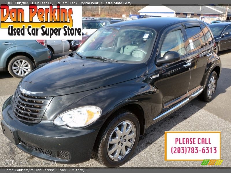 Brilliant Black Crystal Pearl / Pastel Slate Gray 2008 Chrysler PT Cruiser LX